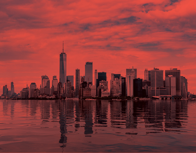 cityscape by the water