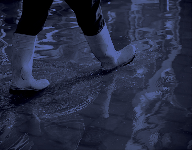 boots walking through water